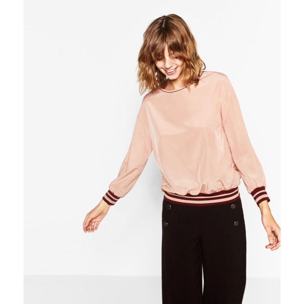 Zara contrasting top